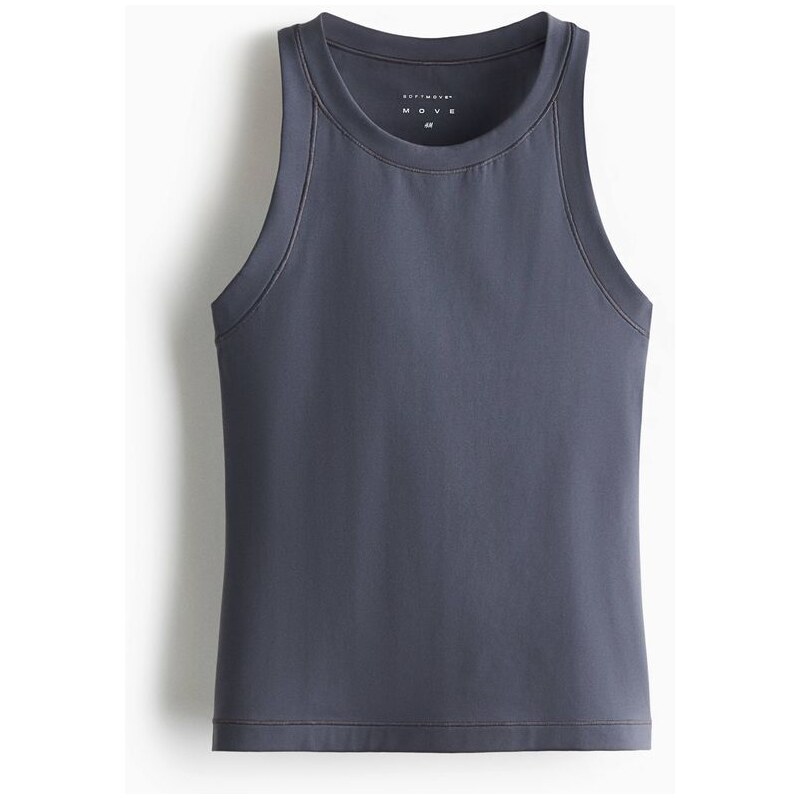 H&M - Sportovní tílko SoftMove Slim Fit - šedá 114926217