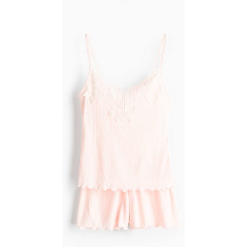 H&M - Pyžamo z žebrovaného žerzeje. - oranžová 114926246