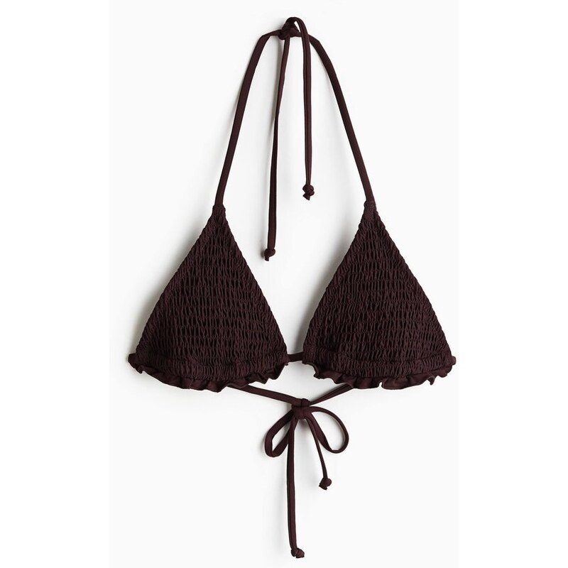 H&M - Vyztužená bikinová podprsenka - hnědá 114926288