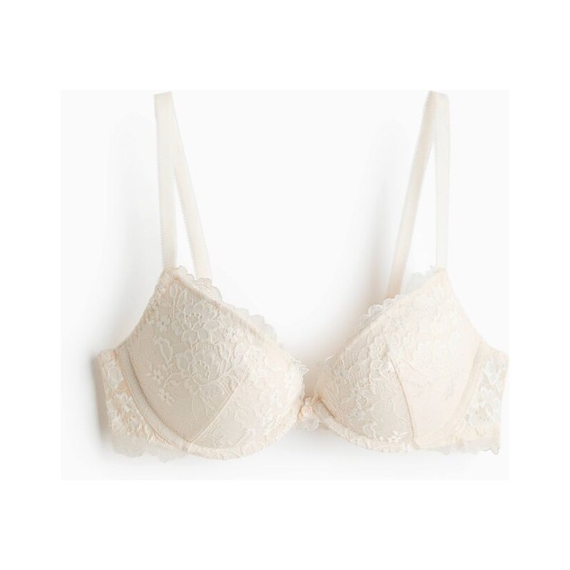 H&M - Krajková super push-upka - bílá 114926331