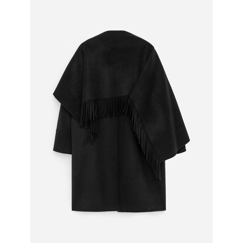 H&M - Kabát z vlněné směsi Doublé - černá 114926354