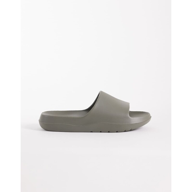 ASOS DESIGN chunky sliders in green