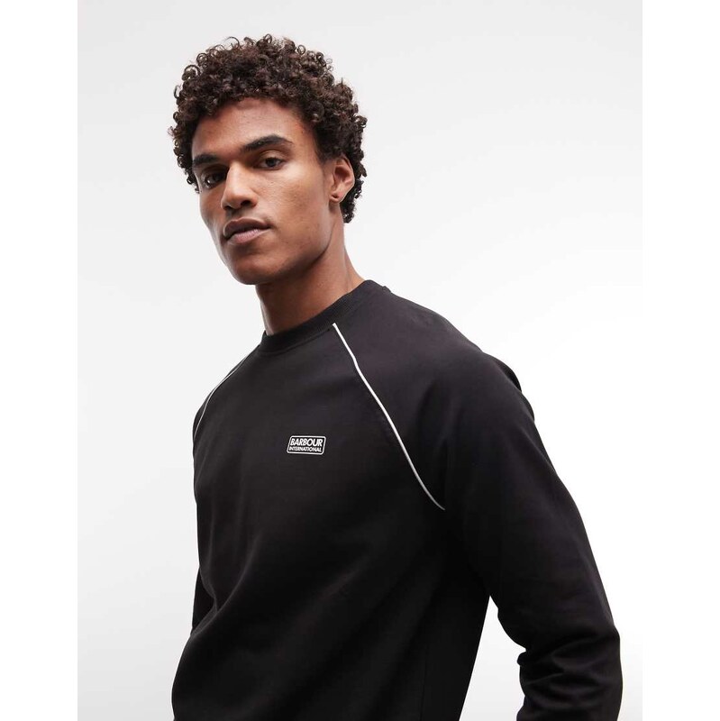 Barbour International Markford crewneck logo sweatshirt in black 114927765