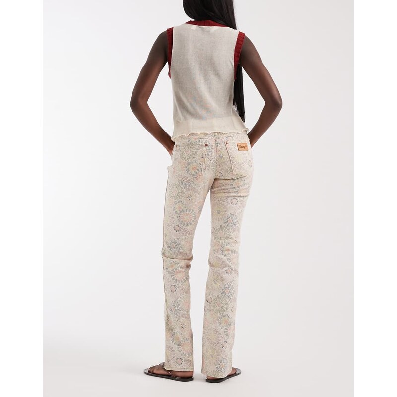 Wrangler bootcut jeans in floral print-Multi