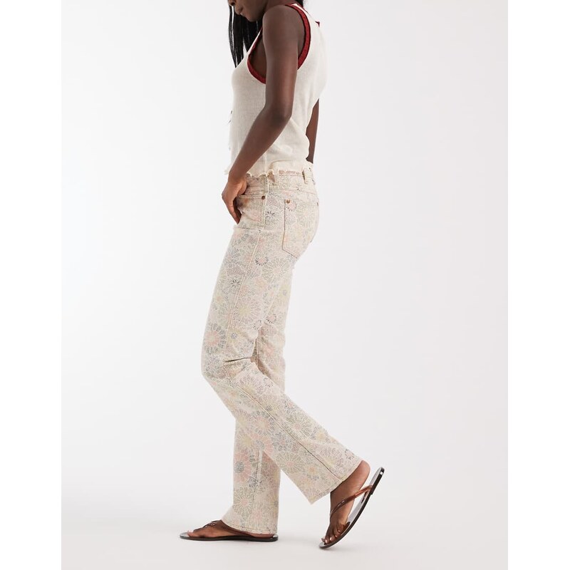 Wrangler bootcut jeans in floral print-Multi