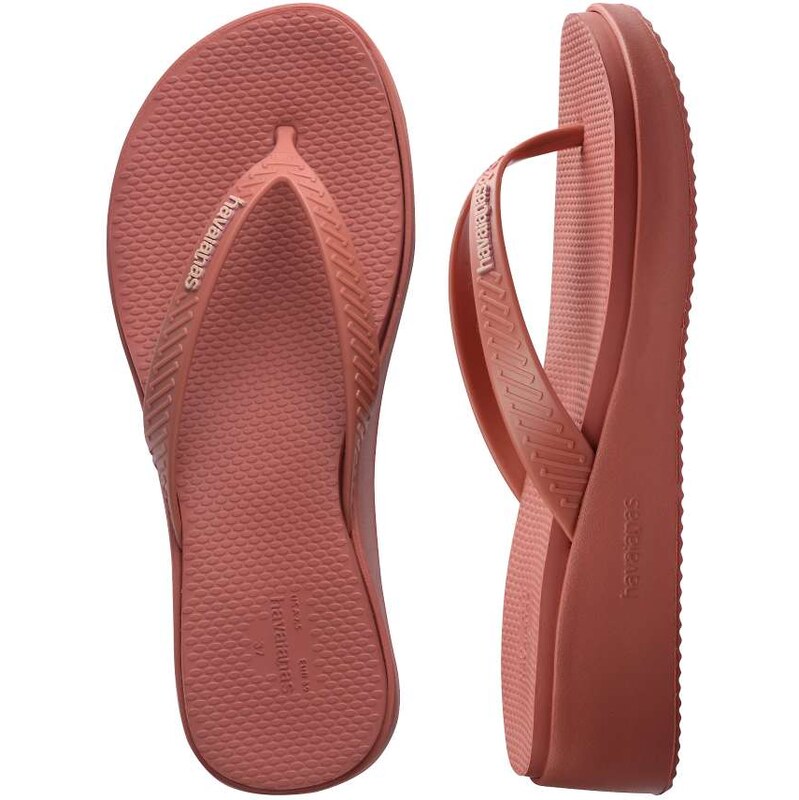 Havaianas high platform flip flops in pink