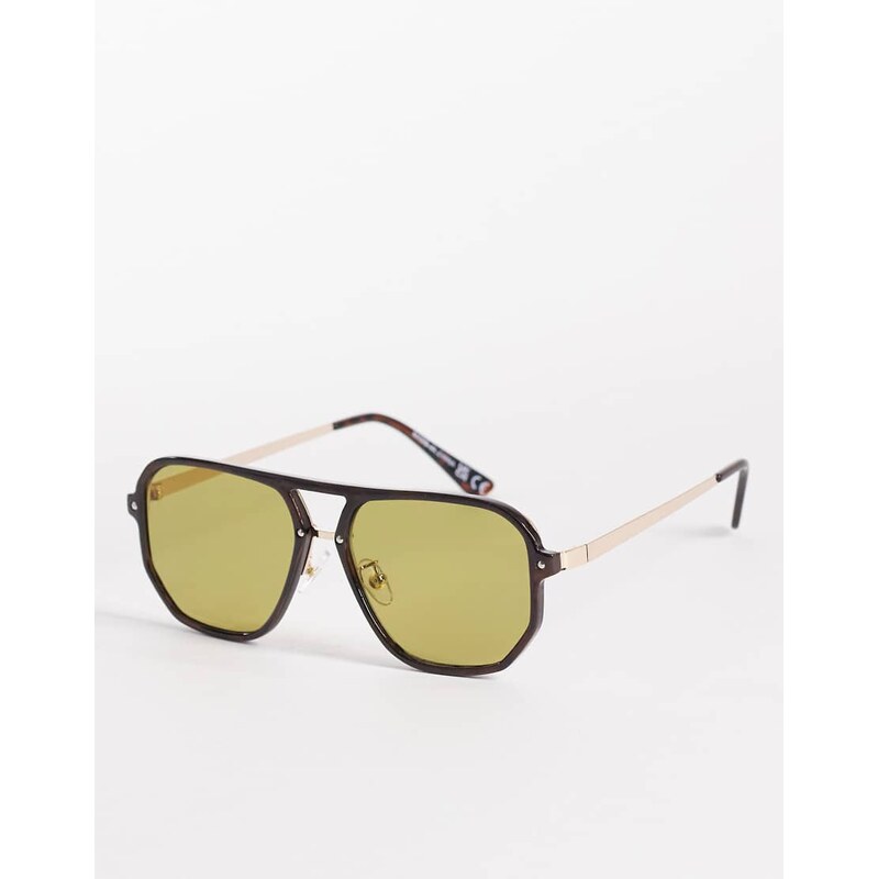 Cotton on Mikayla aviator sunglasses in tort-Brown 115624362
