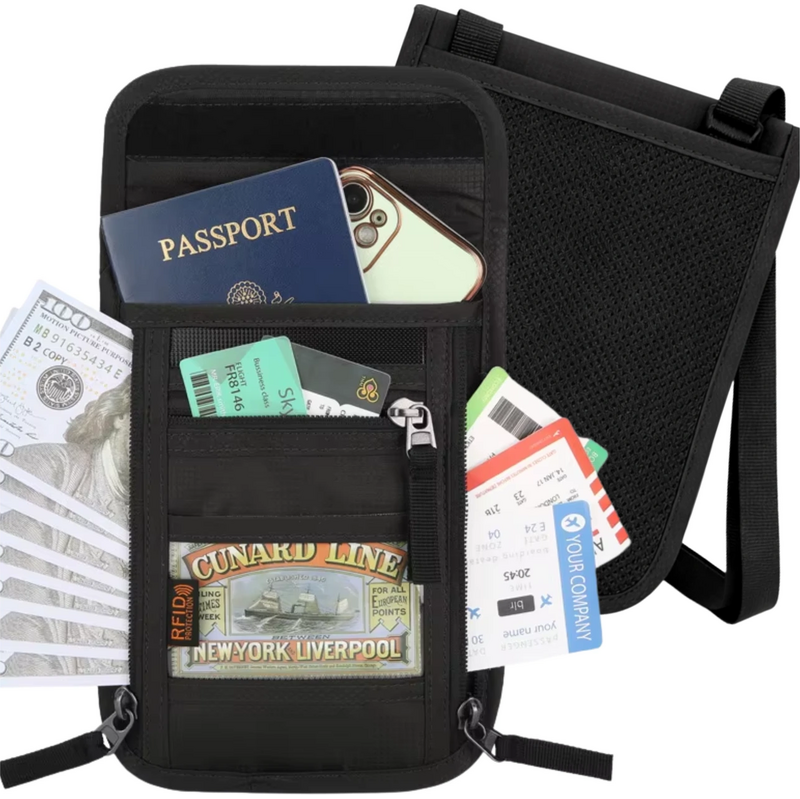 Camerazar RFID taška na dokumenty na krk Cestovní organizér Bezpečný 114929894