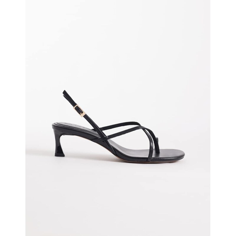 ASOS DESIGN Haven strappy kitten heeled sandals in black