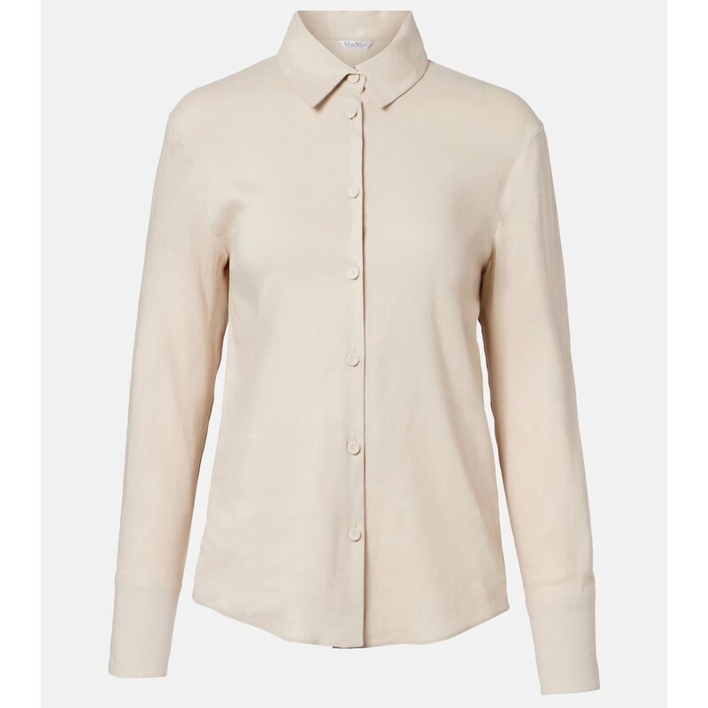Max Mara Badesse linen-blend shirt