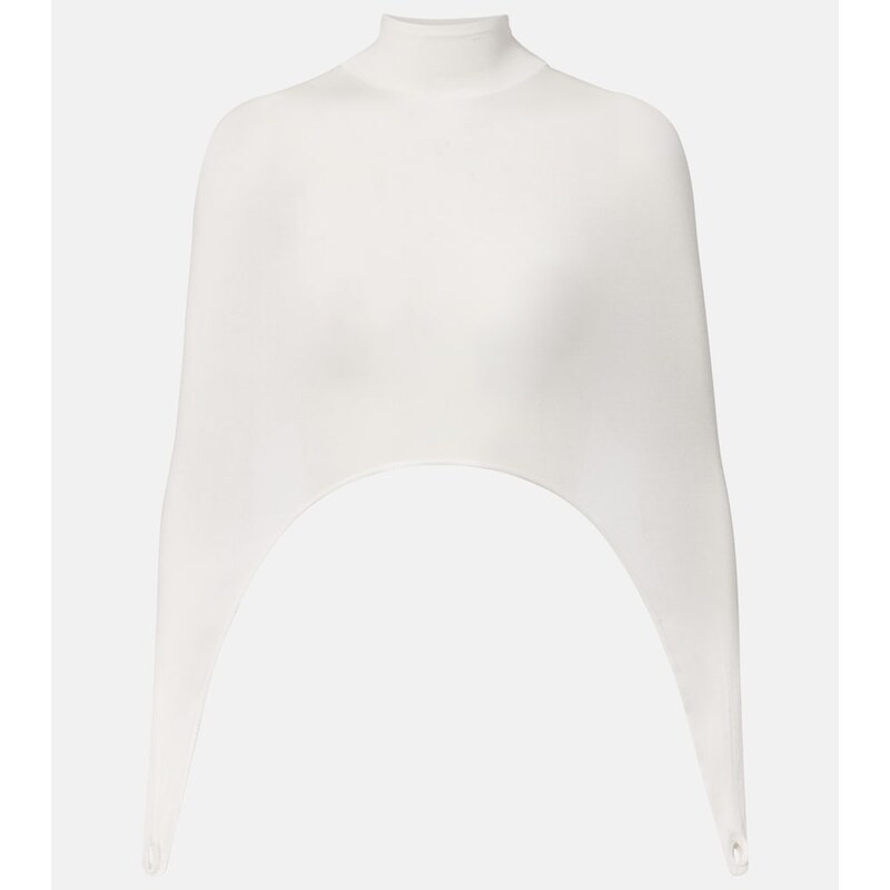 Alaia AlaÃ¯a Knitted silk-blend top