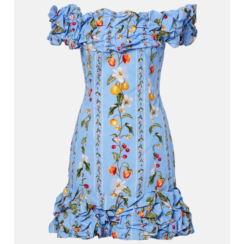 Agua by Agua Bendita Jardin printed off-shoulder cotton