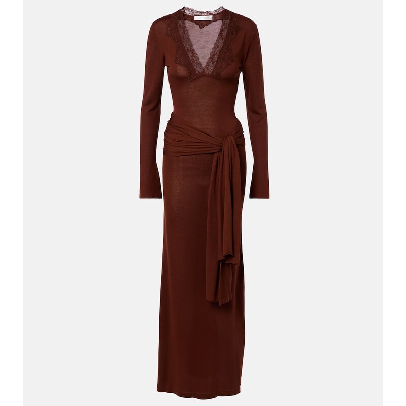 Aya Muse Lace-trimmed maxi dress