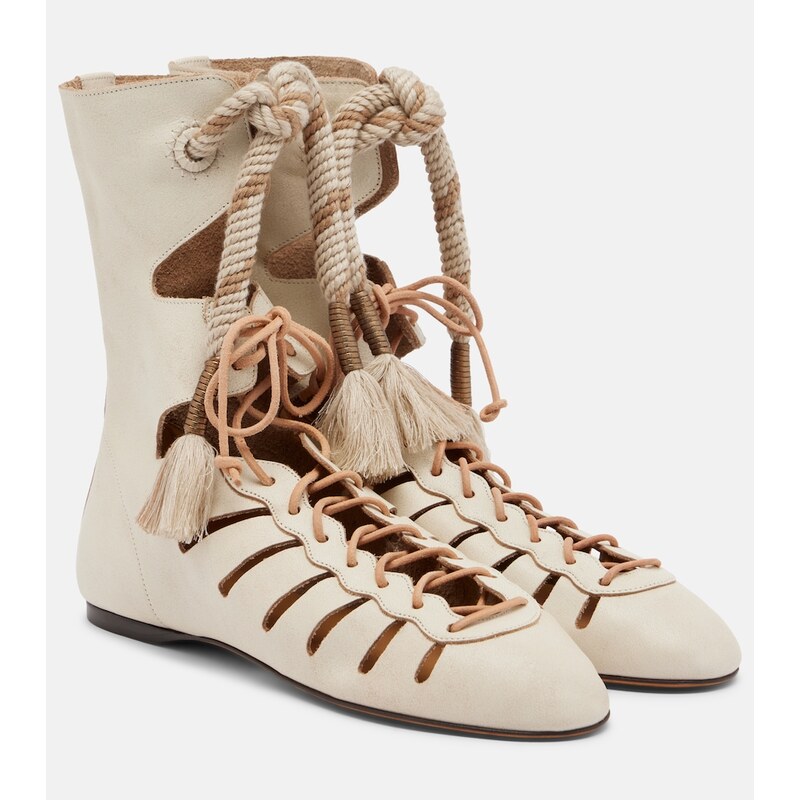 Isabel Marant Liade leather lace-up ankle boots