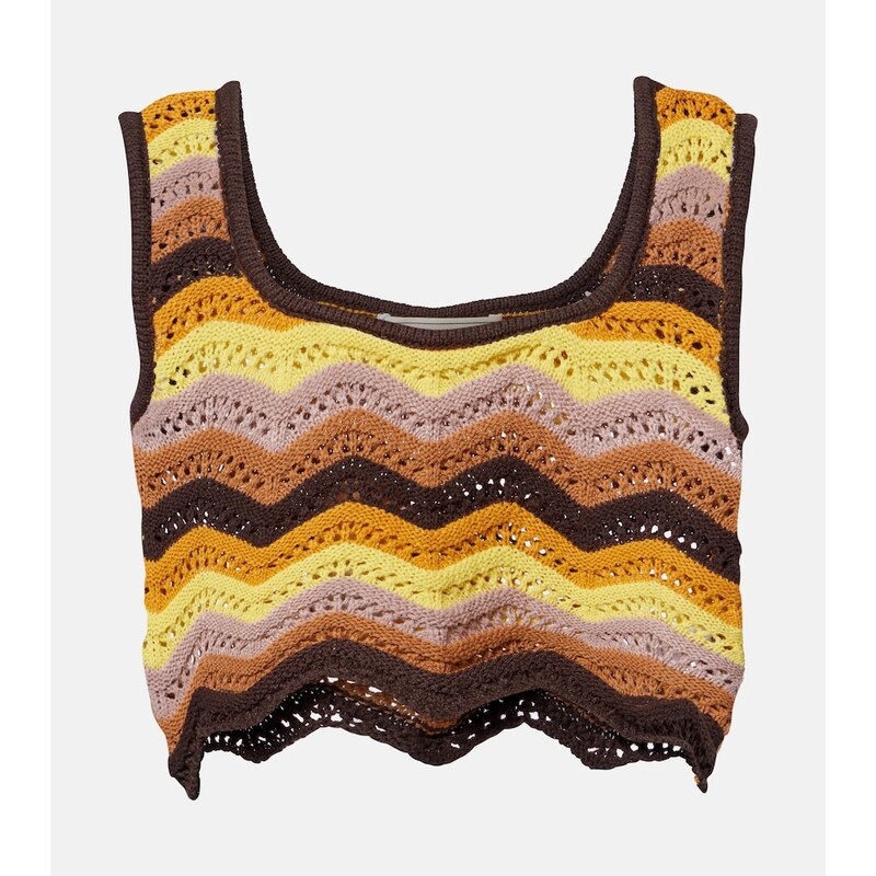 Bananhot Kim crochet cotton-blend crop top