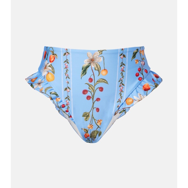 Agua by Agua Bendita Jengibre printed ruffled bikini bottoms