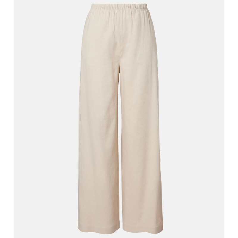 Max Mara Destino linen-blend wide-leg silhouette