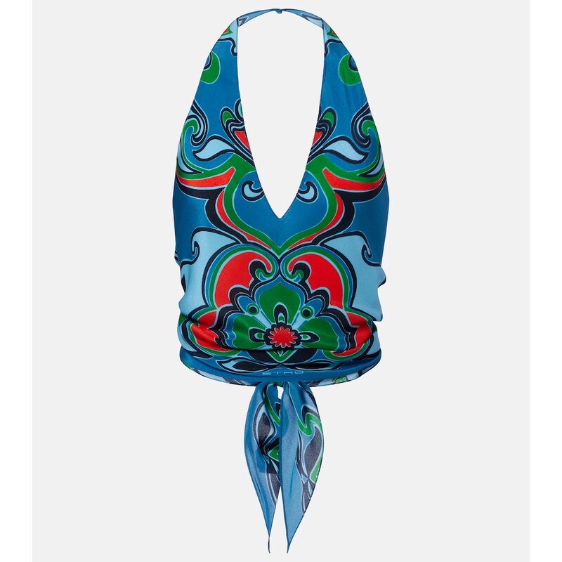 Etro Printed silk top