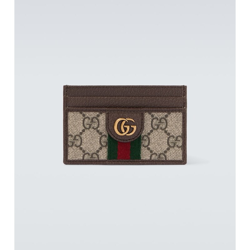 Gucci Ophidia leather-trimmed card case