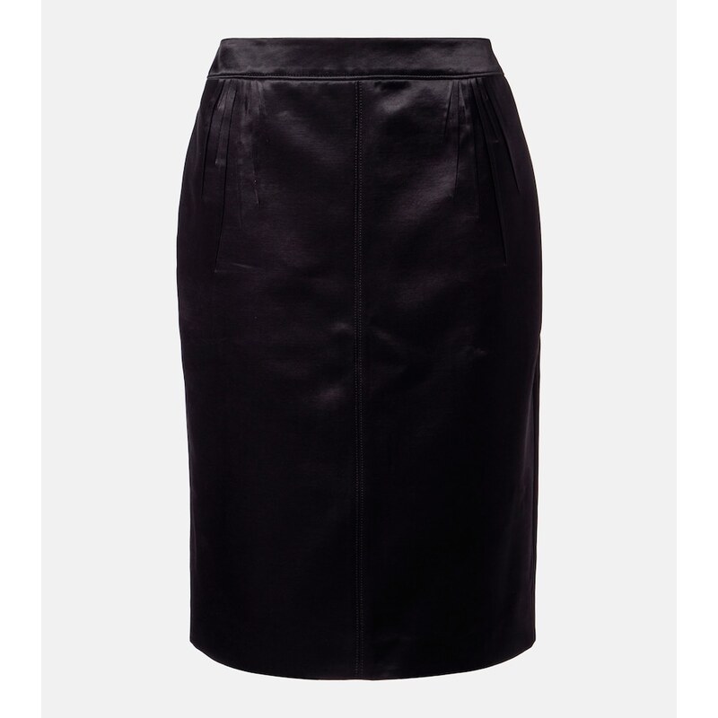 Saint Laurent Satin pencil skirt