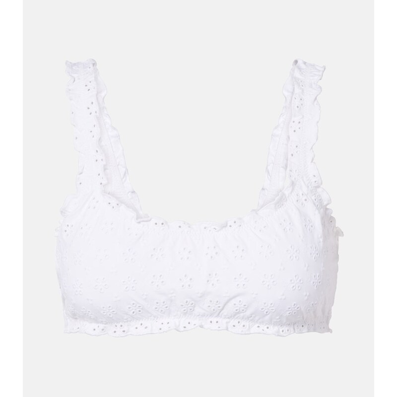 Polo Ralph Lauren Broderie anglaise ruffled bikini top