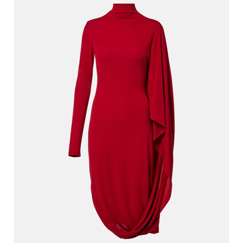 Stella McCartney Caped crÃªpe jersey minidress