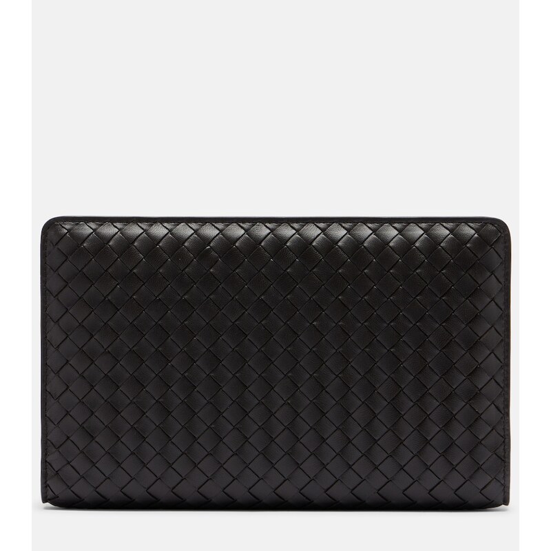 Bottega Veneta Agenda Intrecciato leather clutch
