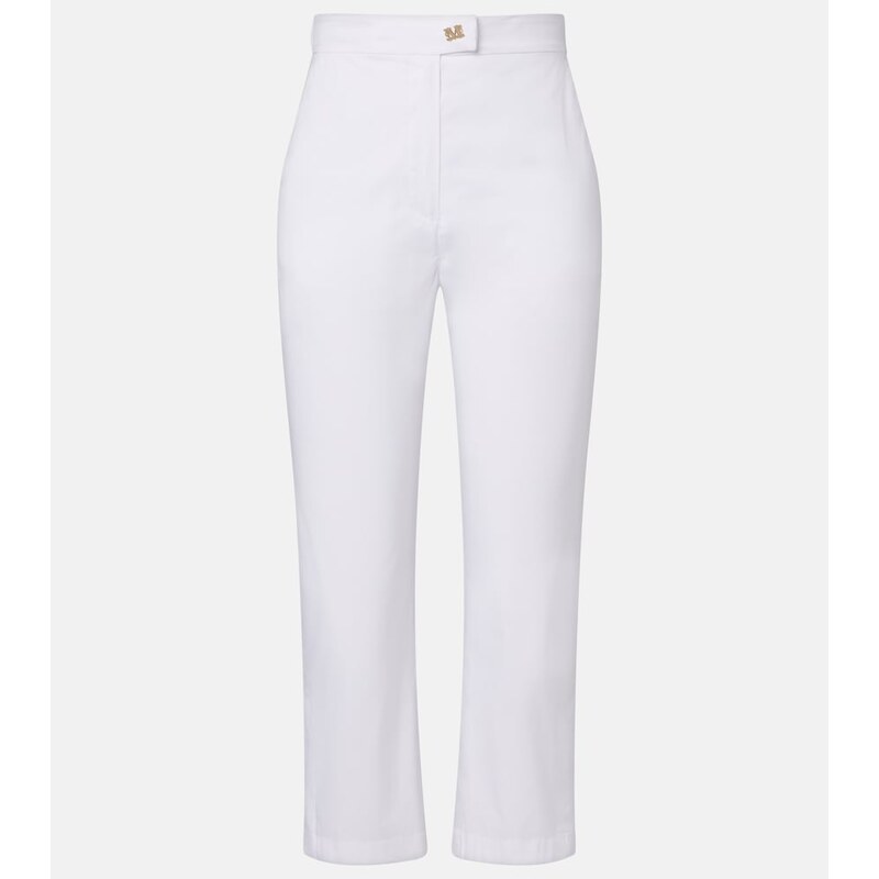Max Mara Curve cotton-blend cropped straight pants