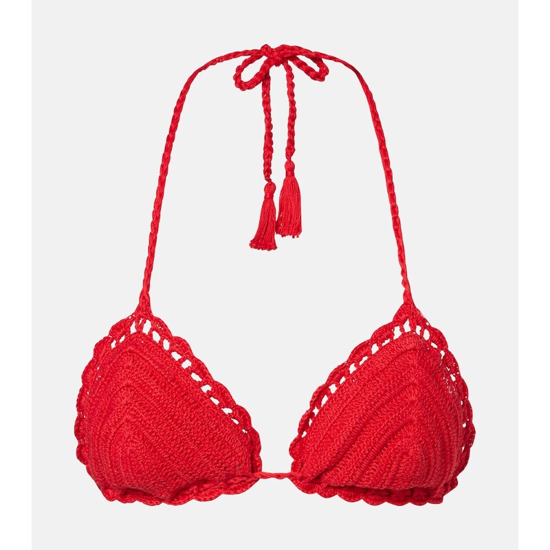 Anna Kosturova Crochet cotton bikini top