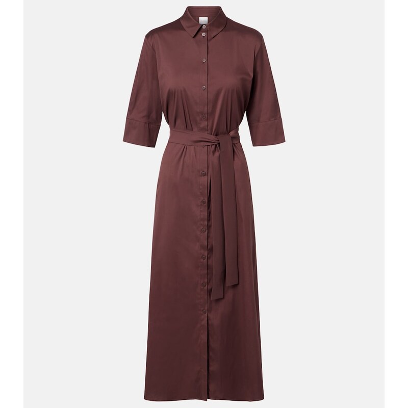 Max Mara Cognac cotton-blend midi dress