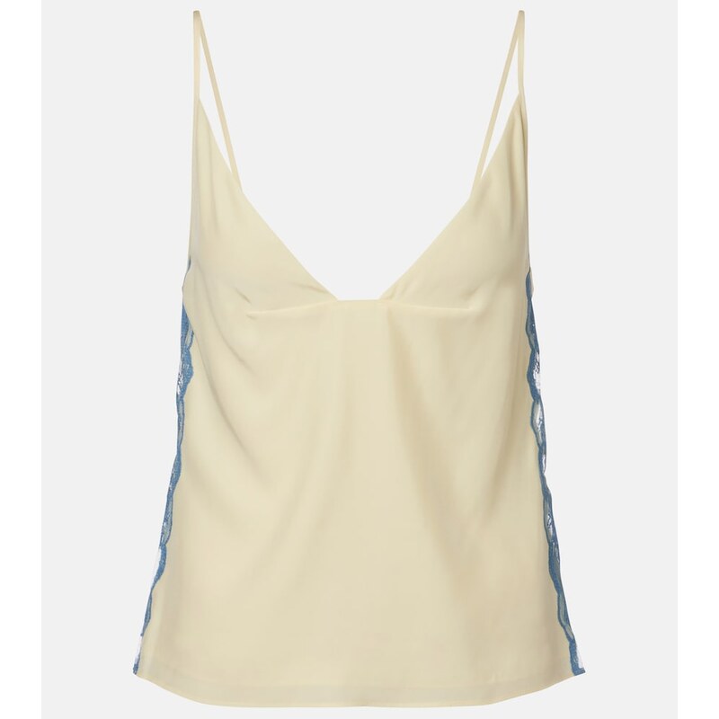 SIR Lace-trimmed silk camisole