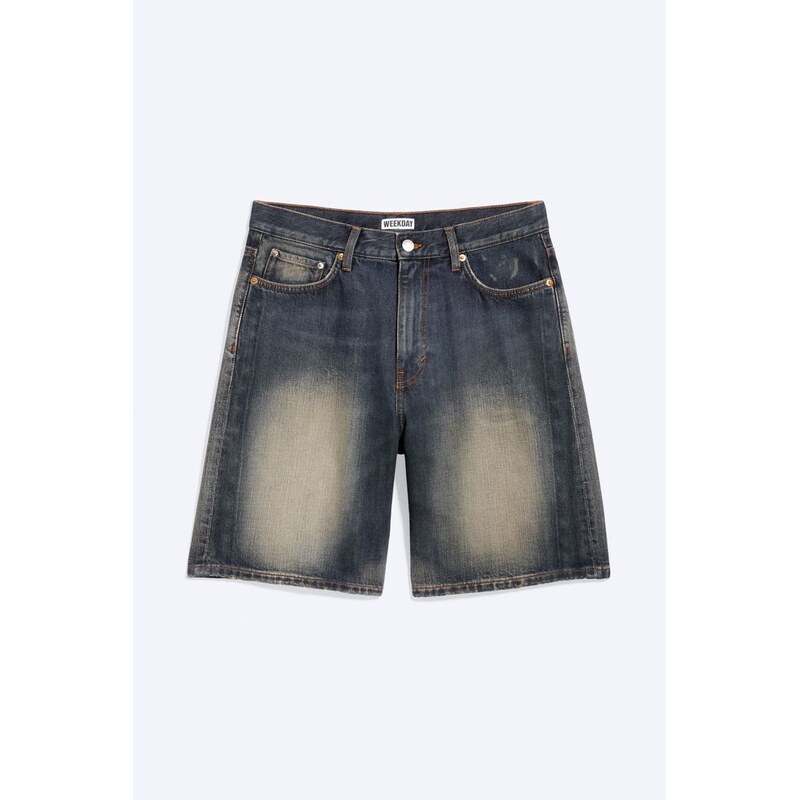 H&M - GALAXY STŘEDNÍ PAS VOLNÉ DŽÍNOVÉ ŠORTKY - modrá 114939939