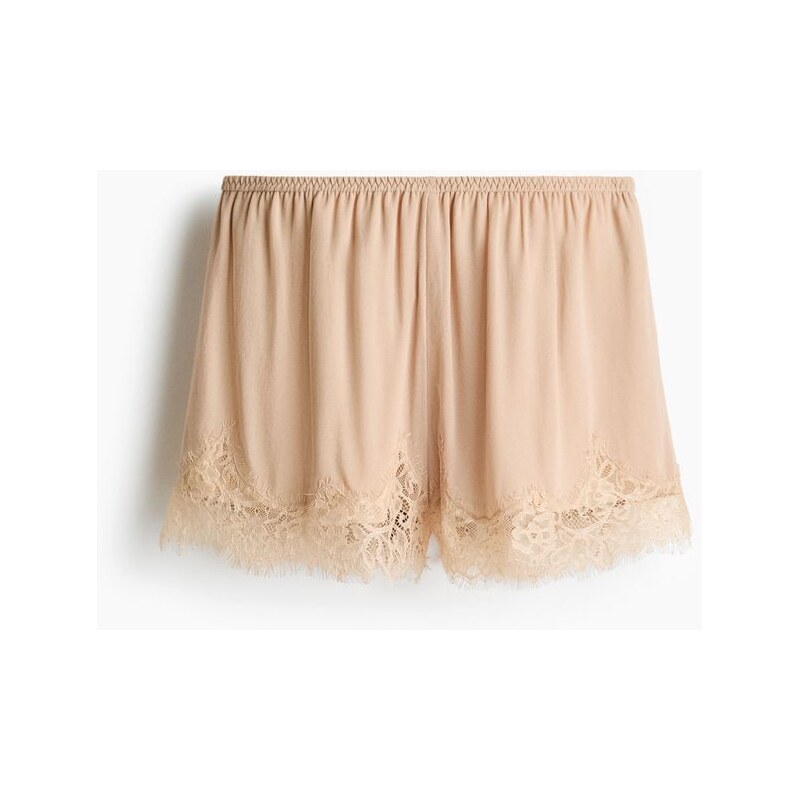 H&M - Viskózové šortkys krajkovými lemy - růžová 114939878