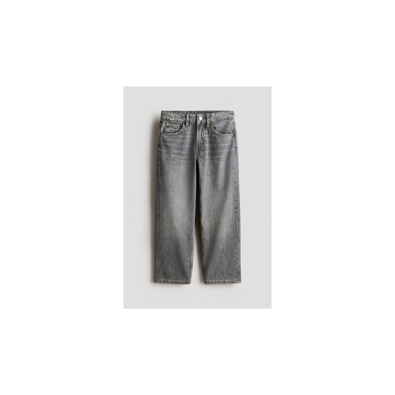 H&M - Loose Fit Jeans - Šedý Denim