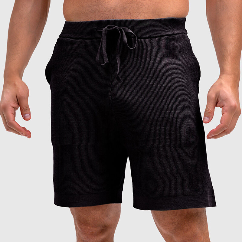 Pánské pletené kraťasy Iron Aesthetics Vibe, černé