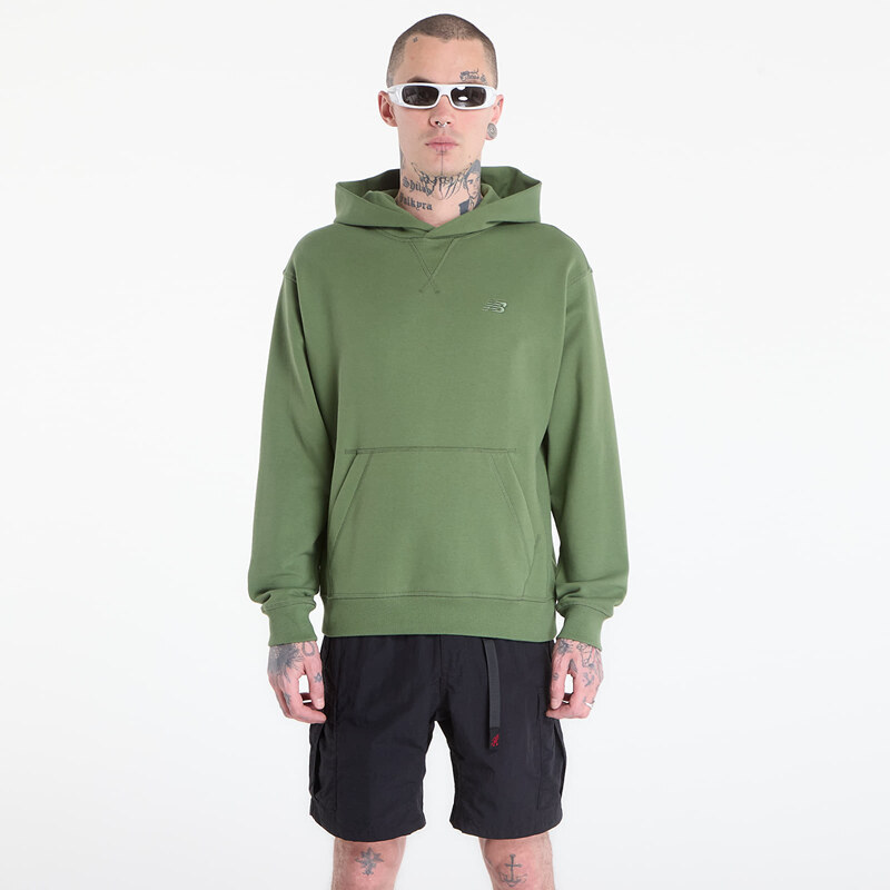 Mikina New Balance Athletics French Terry Hoodie Utility Green