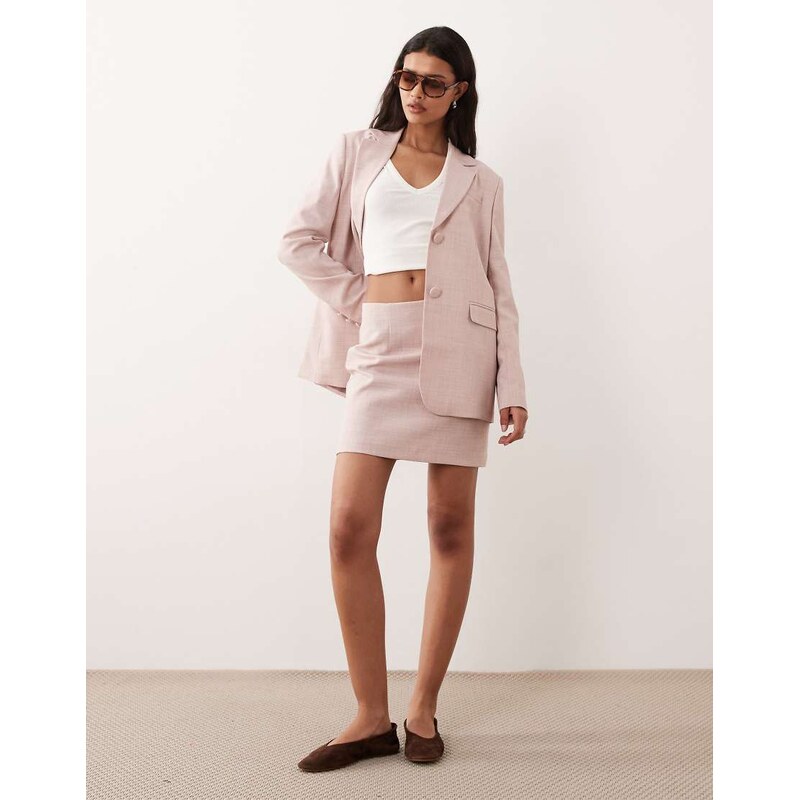 Miss Selfridge tailored mini skirt co-ord in pink