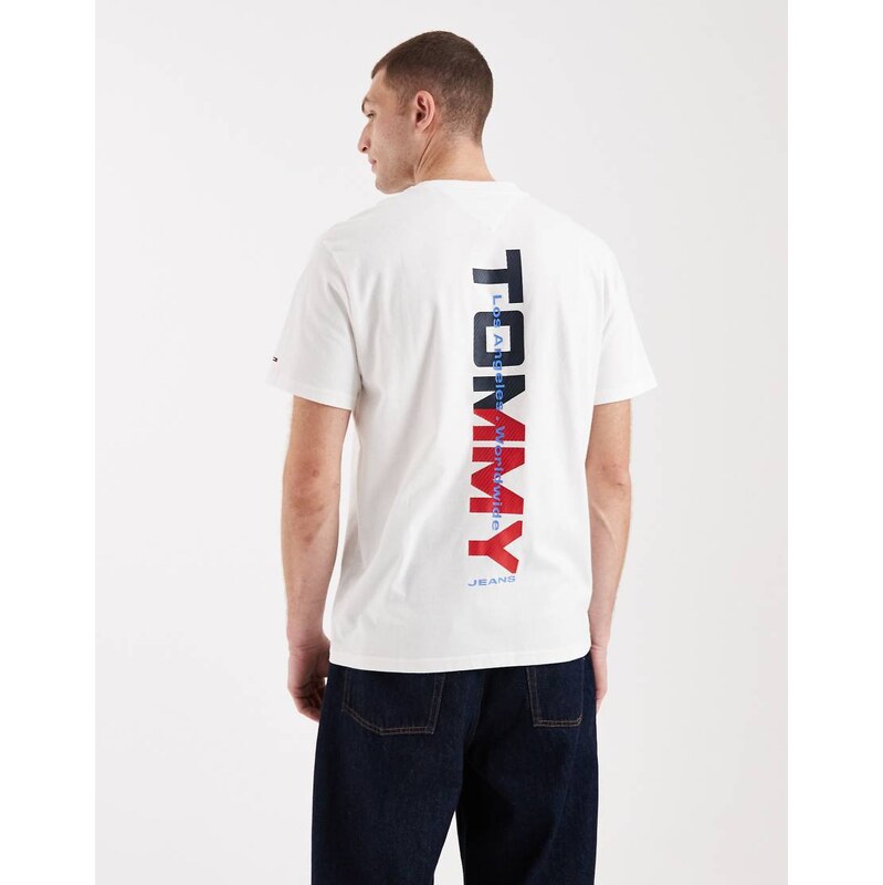 Tommy Jeans back print relaxed fit t-shirt in white