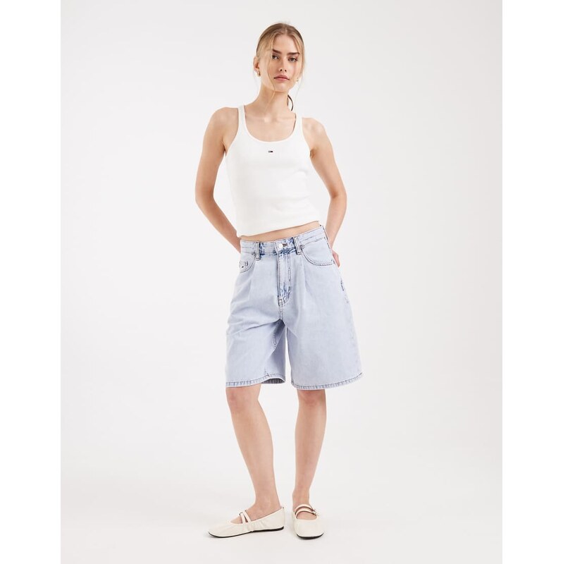 Tommy Jeans Charlie denim shorts in light wash blue