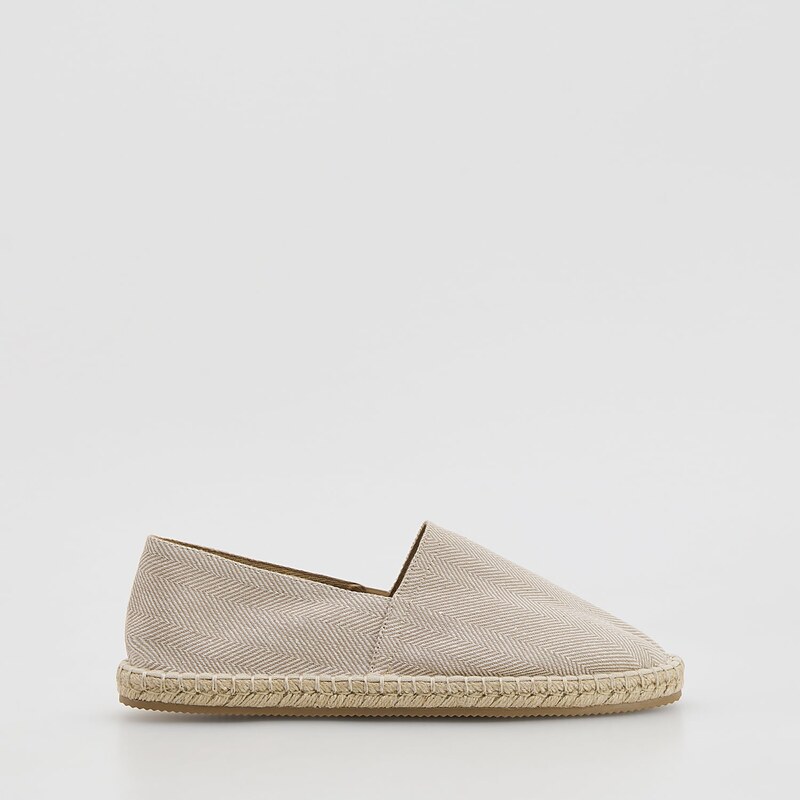 Reserved - Pletené espadrilky - béžová