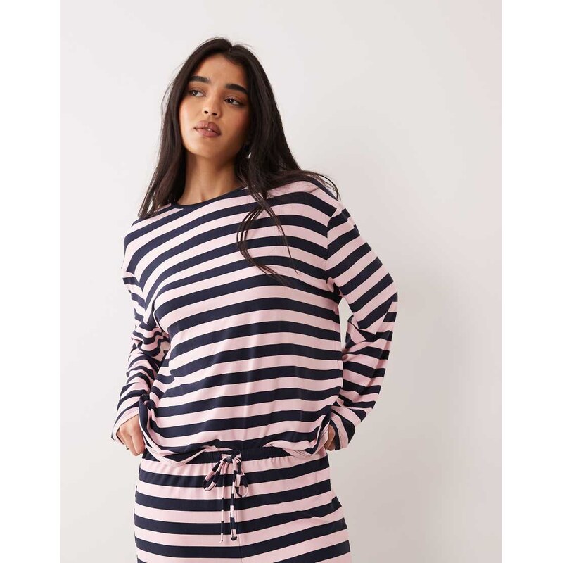 Kaiia super soft jersey crew neck oversized long sleeve top co