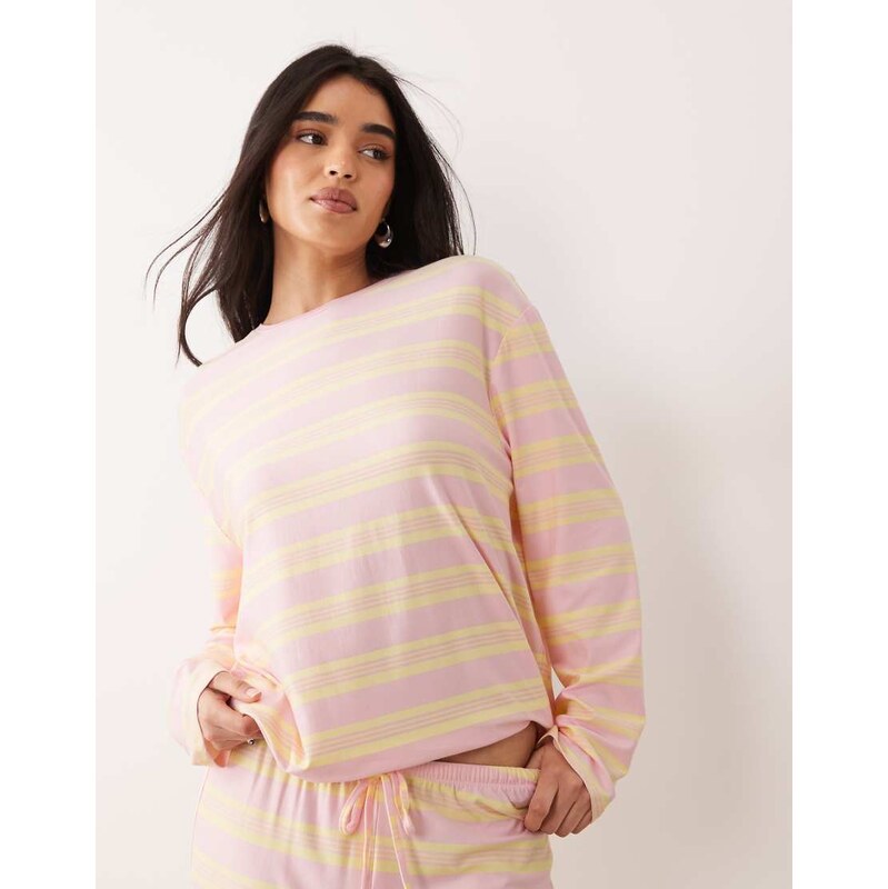 Kaiia super soft jersey crew neck oversized long sleeve top co-ord in 114934980