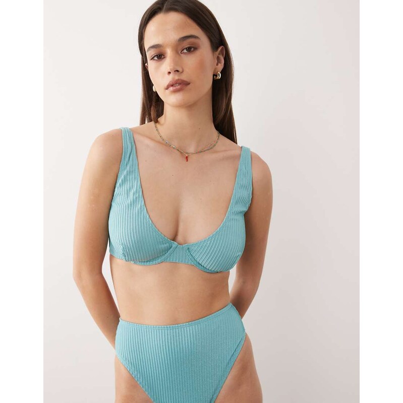 ASOS DESIGN Fuller Bust Riddy glitter rib Marina Del Ray