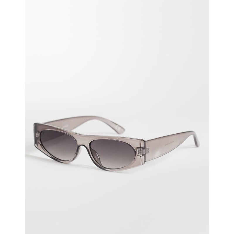 Topshop Mykonos cat eye sunglasses in grey-White