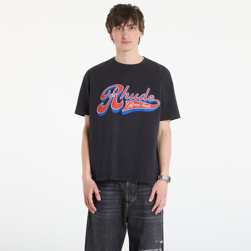 Tričko Rhude Pit Stop Tee Vintage Black/ Red/ Blue XL