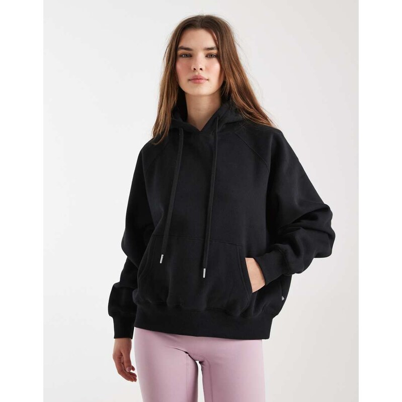 Cotton On plush premium raglan graphic hoodie in black 114939427