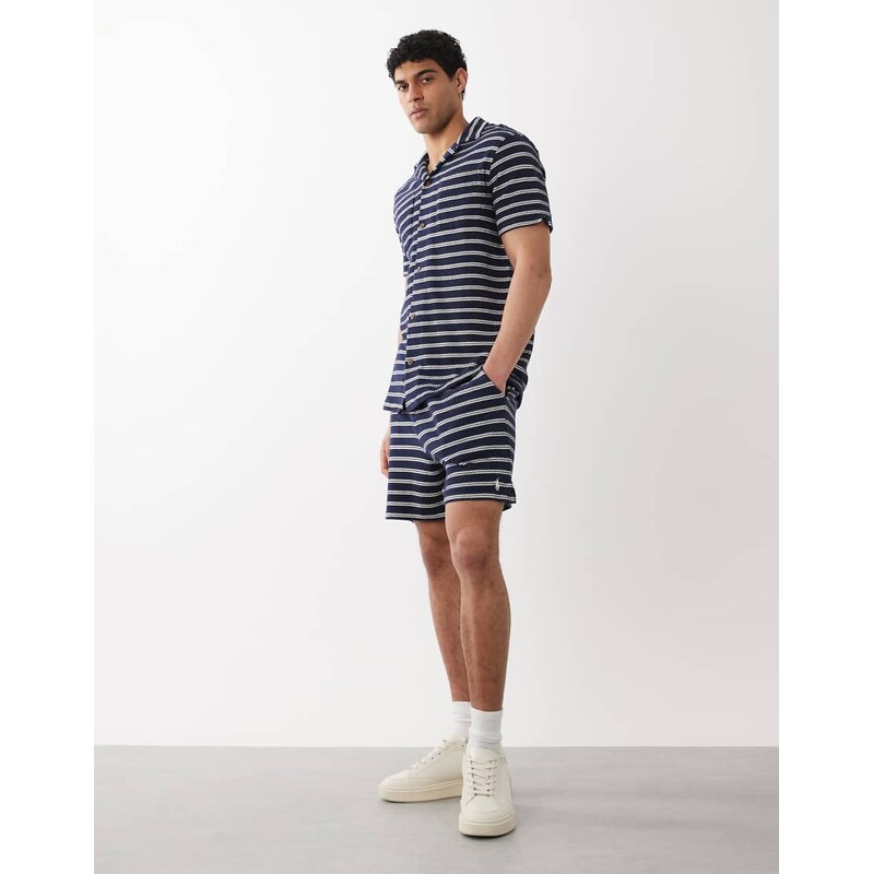 Polo Ralph Lauren icon logo co-ord knitted striped shorts in