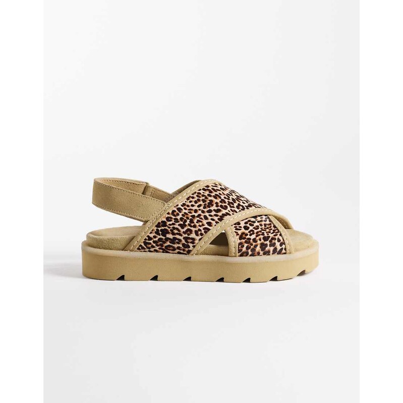 Clarks Originals Meare Cross sandals in leopard print-Multi