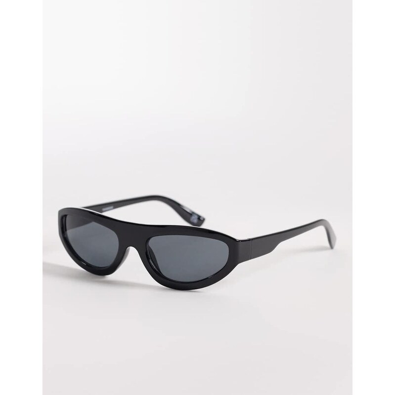 ASOS DESIGN flatbrow sunglasses in black frame with smoke lens