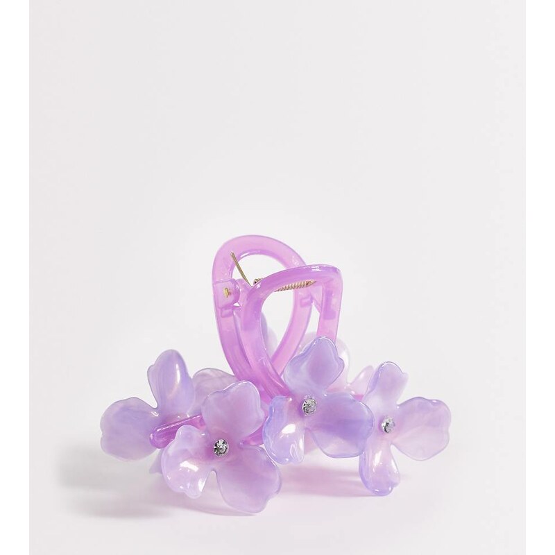 Kaiia exclusive oversized flower claw clip in lilac-Purple 115079239